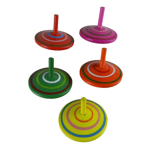 Wholesale Colorful Wooden Spinning Top