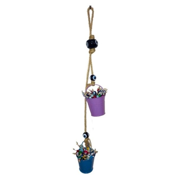 Wholesale Colorful Bucket Pendant Evil Eye Beads Door Wall Ornament