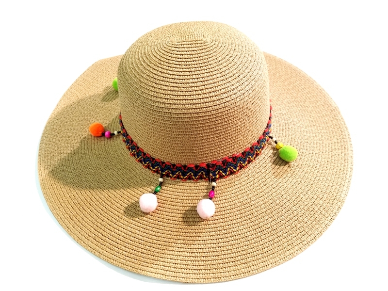 Wholesale Colorful Pompom Women's Summer Hats Types