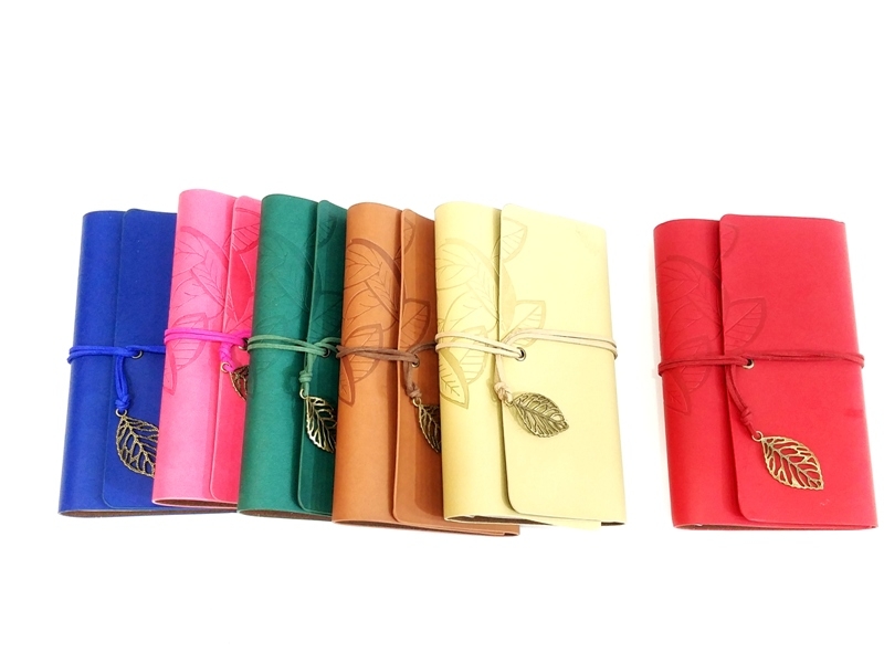 Wholesale Colorful Leaf Buckle Memory Book