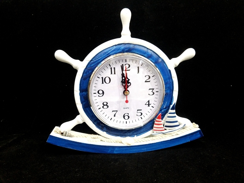 Wholesale Swinging Wooden Marine Rudder Clock