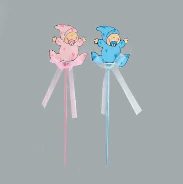 Wholesale Hat Baby Patterned Wooden Stick Ornament