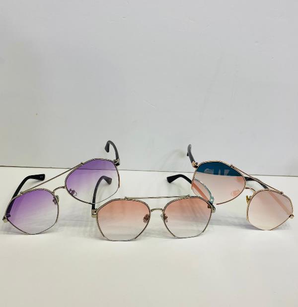 Wholesale Clear Glass Bridge Sunglasses