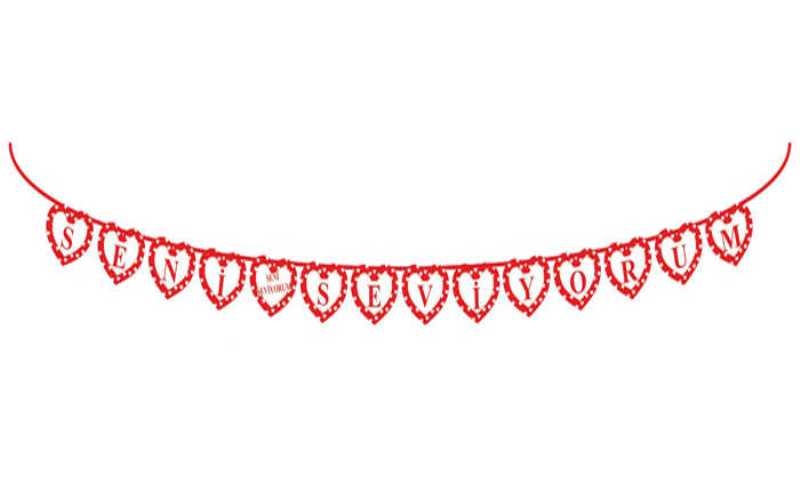 Wholesale I Love You Pennant Flag