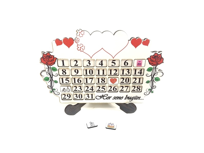 Wholesale Valentine's Day Gift Wooden Valentine Calendar