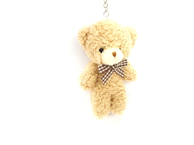 Wholesale Furry Plush Bear Keychain