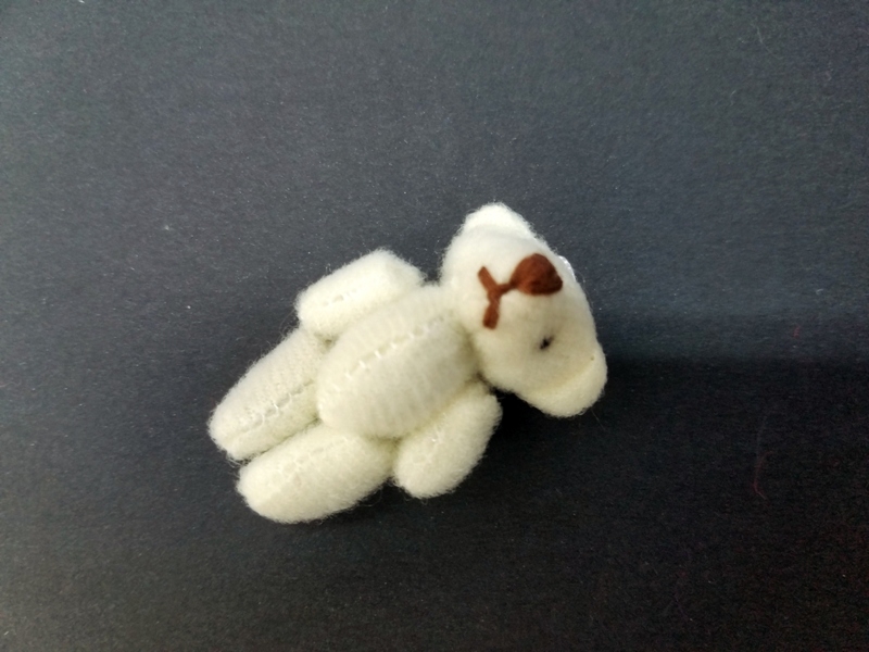 Wholesale Hairless Cream Bear Keychain