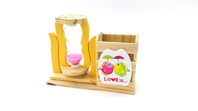 Wholesale Cheap Wooden Pen Holder Hourglass