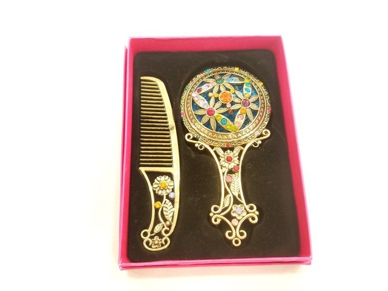 Wholesale Cheap Mother's Day Gift Stone Mirror Comb Set