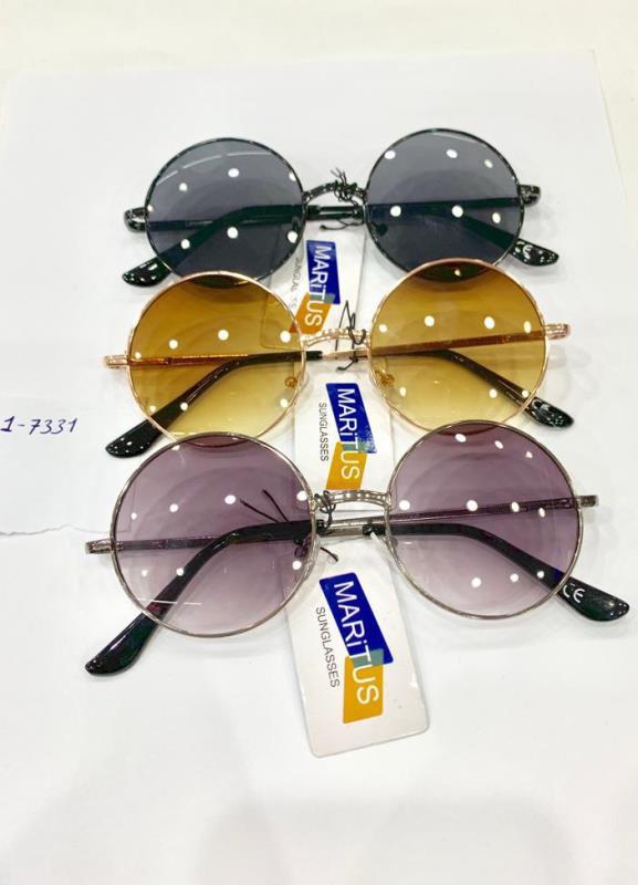 Wholesale Round Colored Glass Sunglasses