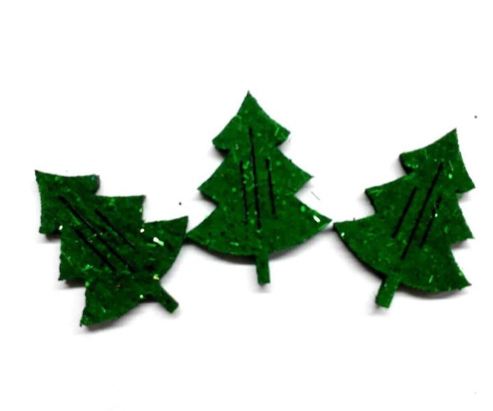 Felt Green Pine Tree Christmas Ornament 20 Pcs