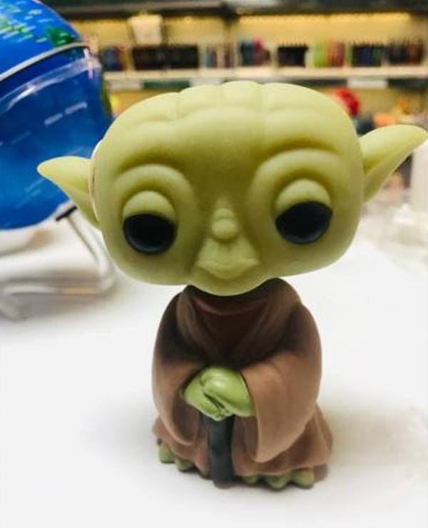 Yoda Head With Spring Movable Figure